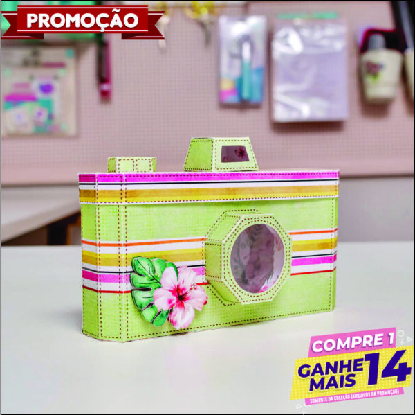 Arquivo Digital Máquina Fotográfica Safari Rosa