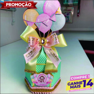 Arquivo Digital Caixa Sextavada Circo Rosa